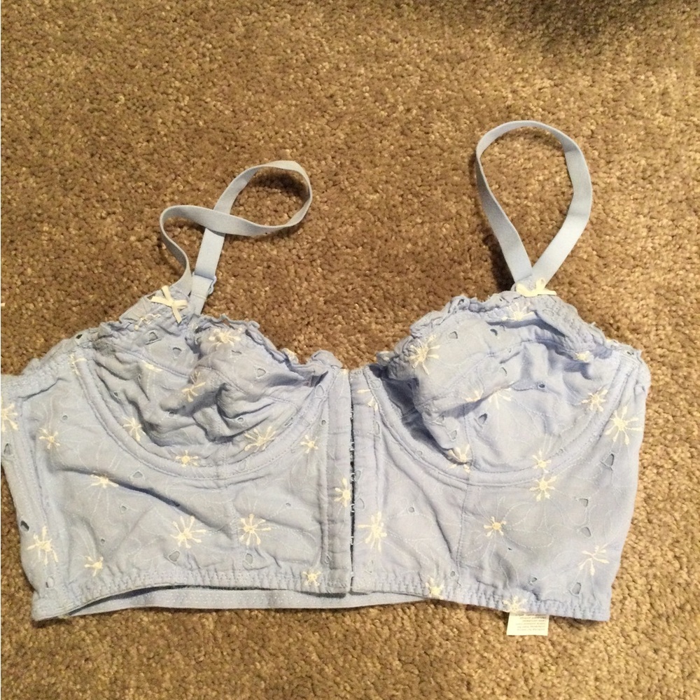 Florence by Mills Light Blue Embroidered Women's Top